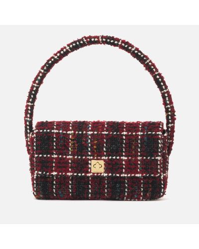 Anine Bing Nico Wool-blend Bouclé Bag - Red