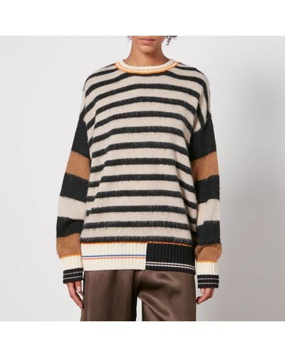 Stine Goya Shea Intarsia-Knit Sweater - Black