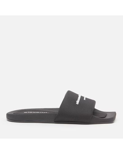 Alexander Wang Nylon Pool Slide Sandals - Black