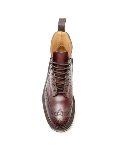 trickers stow burgundy