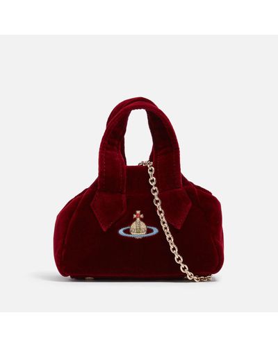 Vivienne Westwood Archive Yasmine Velvet Mini Bag - Red