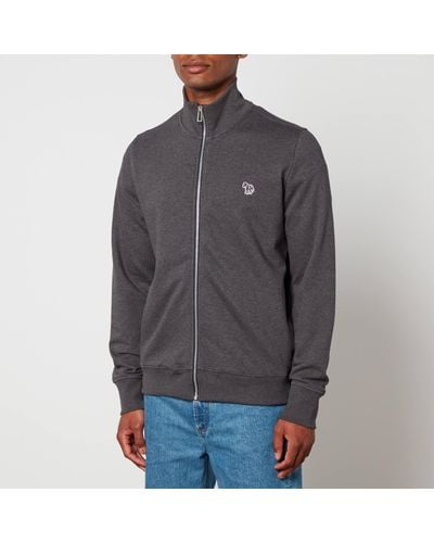 PS by Paul Smith Logo-Appliqué Cotton-Jersey Jacket - Grey