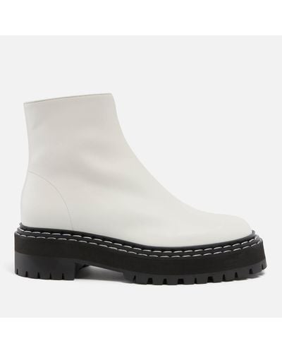 Proenza Schouler ’S Leather Ankle Boots - White