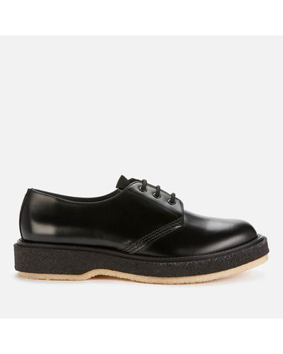 Adieu X Etudes Type 130 Leather Crepe Sole Derby Shoes - Black