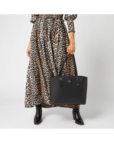 coach central leather tote