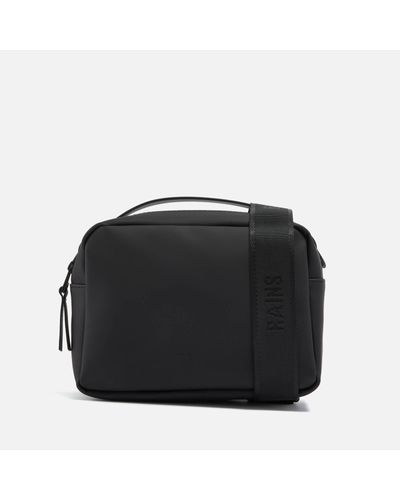 Rains Coated-shell Box Shoulder Bag - Black