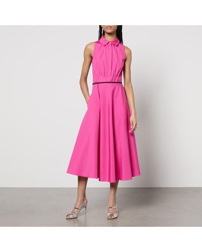 Max Mara Studio Adepto Cotton-Poplin Midi Dress - Pink