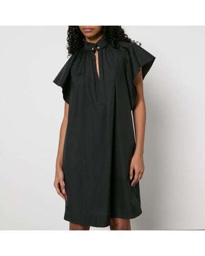 Max Mara Studio Sospiro Cotton-Poplin Dress - Black