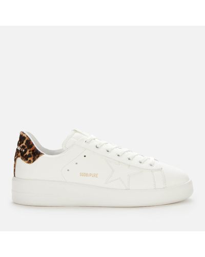 Golden Goose Pure Star Chunky Leather Sneakers - White
