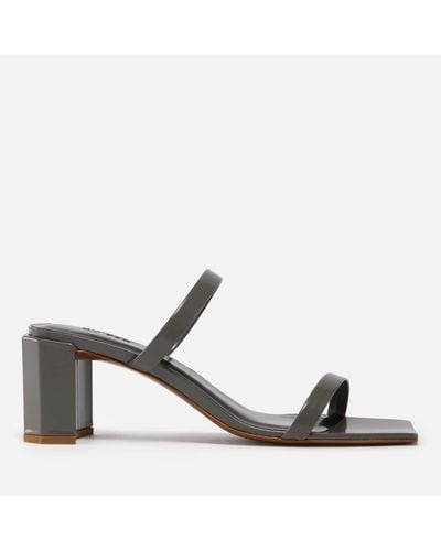 BY FAR Tanya Leather Heeled Sandals - Brown