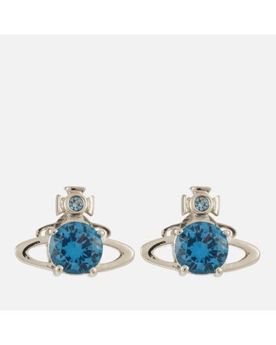 Vivienne Westwood Reina Silver-tone Earrings - Blue