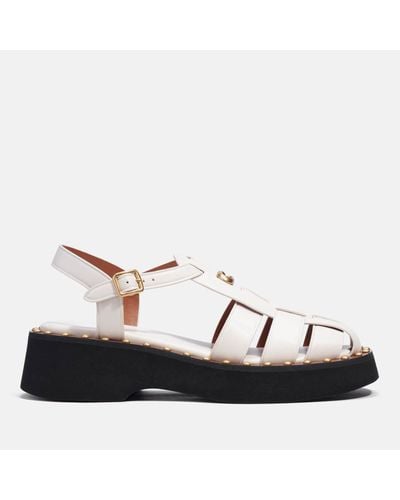 COACH Vivienne Leather Sandal - White