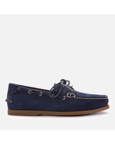 Polo Ralph Lauren Merton Suede Boat Shoes - Blue