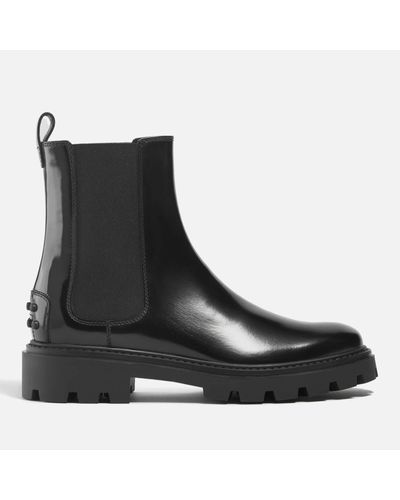 Tod's Gomma Leather Chelsea Boots - Black