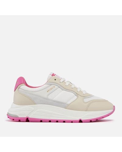 Axel Arigato Rush Running Style Leather And Suede Trainers - Pink