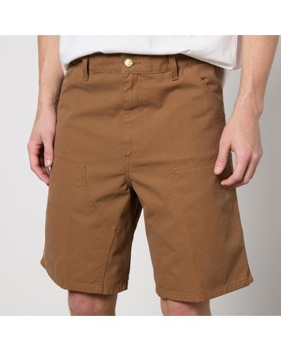 Carhartt Double Knee Cotton-canvas Shorts - Brown
