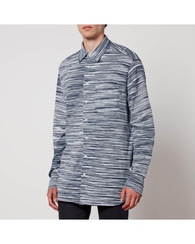 Missoni Space-Dyed Cotton-Jersey Shirt - Blue