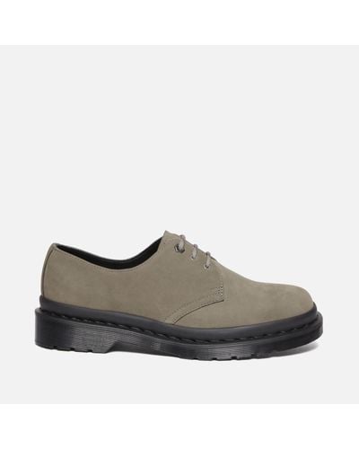 Dr. Martens 1461 Waterproof Nubuck 3-Eye Shoes - Gray
