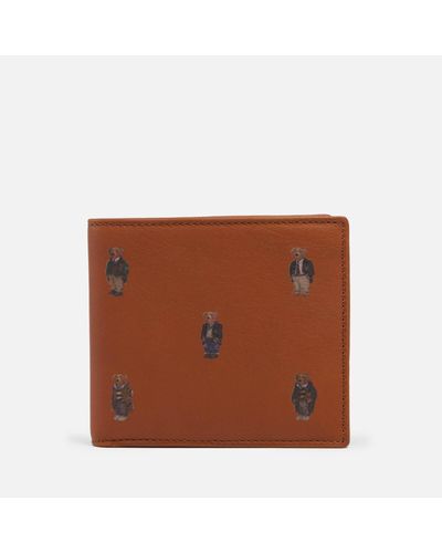 Polo Ralph Lauren All Over Bear Bifold Card Wallet - Brown