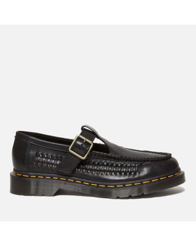 Dr. Martens Adrian Leather T-Bar Shoes - Black