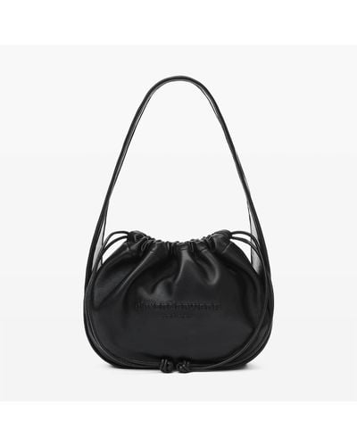 Alexander Wang Cinch Small Leather Hobo Bag - Black