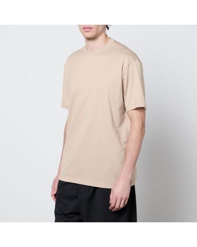 Y-3 Relaxed Logo-Print Cotton-Jersey T-Shirt - Natural