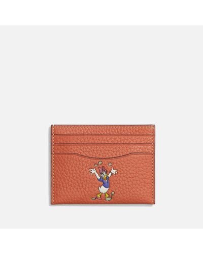 COACH X Disney Leather Cardholder - Orange