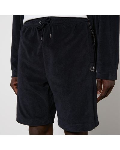 Fred Perry Cotton-Towelling Shorts - Black