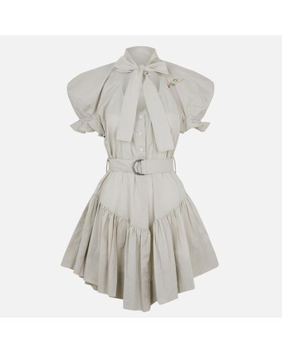 Vivienne Westwood Heart Cotton-Poplin Shirt Dress - Grey