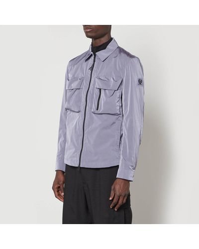 Belstaff Rift Crinkled-shell Overshirt - Purple