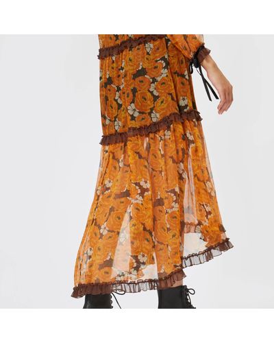 coach rose print dress