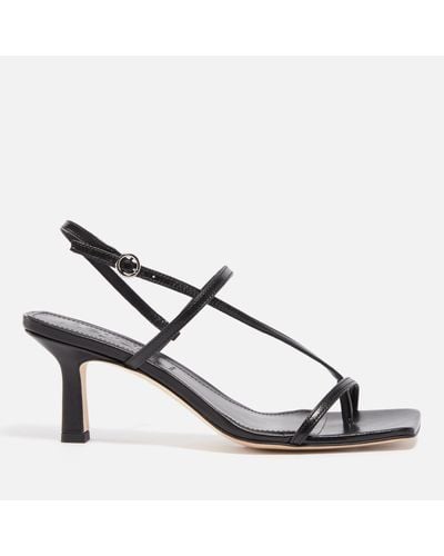 Aeyde Elise Leather Heeled Sandals - Metallic