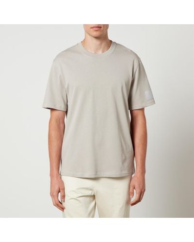 Ami Paris Fade Out Cotton-Jersey T-Shirt - Grey
