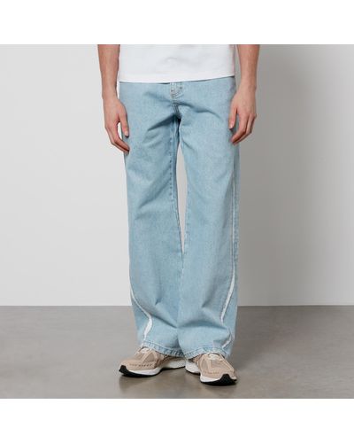 Axel Arigato Studio Stripe Denim Wide-Leg Jeans - Blue