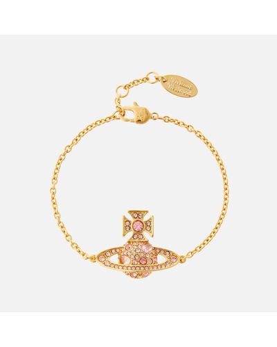 Vivienne Westwood Francette Bas Relief Gold-tone And Crystal Bracelet - Metallic