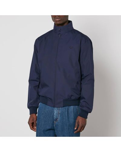 Fred Perry Made In England Harrington Cotton Jacket - Blue