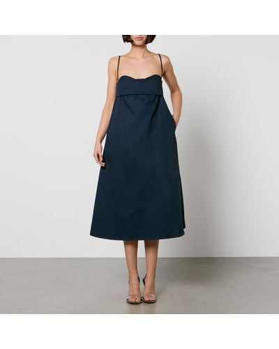 Toit Volant Verona 3.0 Cotton-Twill Midi Dress - Blue