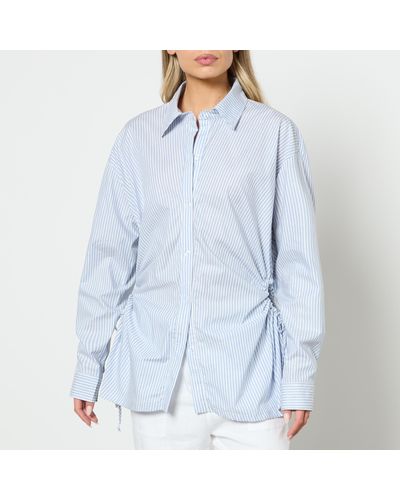 Toit Volant Cicely Striped Cotton-Poplin Shirt - Blue