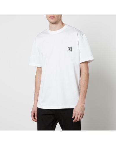 WOOYOUNGMI Back Script Logo Cotton-Jersey T-Shirt - White