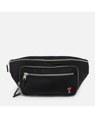 Ami Paris De Coeur Nylon Belt Bag - Black