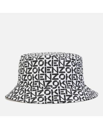 KENZO Monogram Reversible Bucket Hat - White