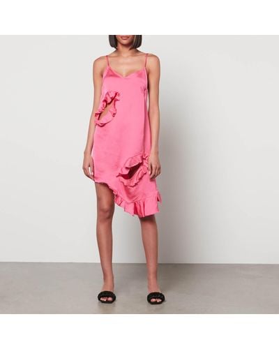 Marques'Almeida Slip Dress With Flounces - Pink