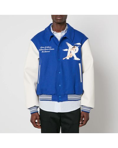 Represent Storms In Heaven Wool-blend Varsity Jacket - Blue
