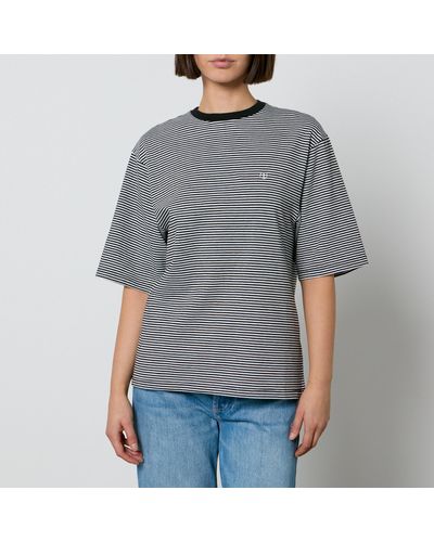 Anine Bing Bo Stretch Organic Cotton T-Shirt - Gray