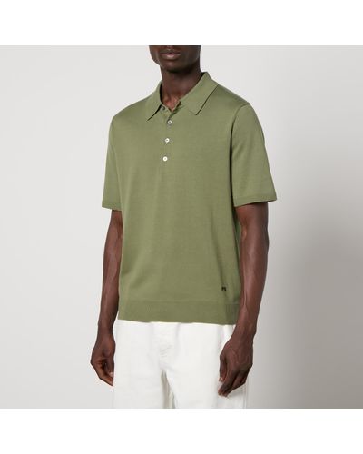 PS by Paul Smith Organic Cotton Knit Polo Shirt - Green
