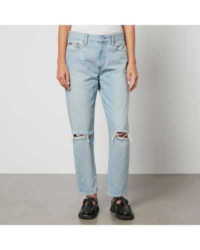 Polo Ralph Lauren Distressed Denim Straight-Leg Jeans - Blue