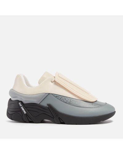 Raf Simons Antei Leather And Neoprene Sneakers - Natural