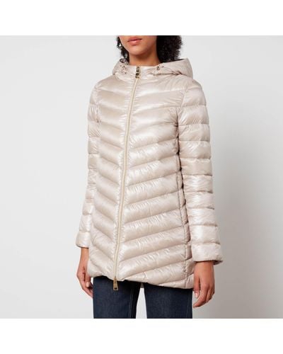 Herno Quilted Nylon Ultralight Hooded Coat - Natural