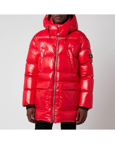 Mackage Kendrick Down Puffer With Removable Hood In Red