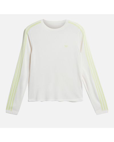 adidas Knitted Long Sleeve Top - White